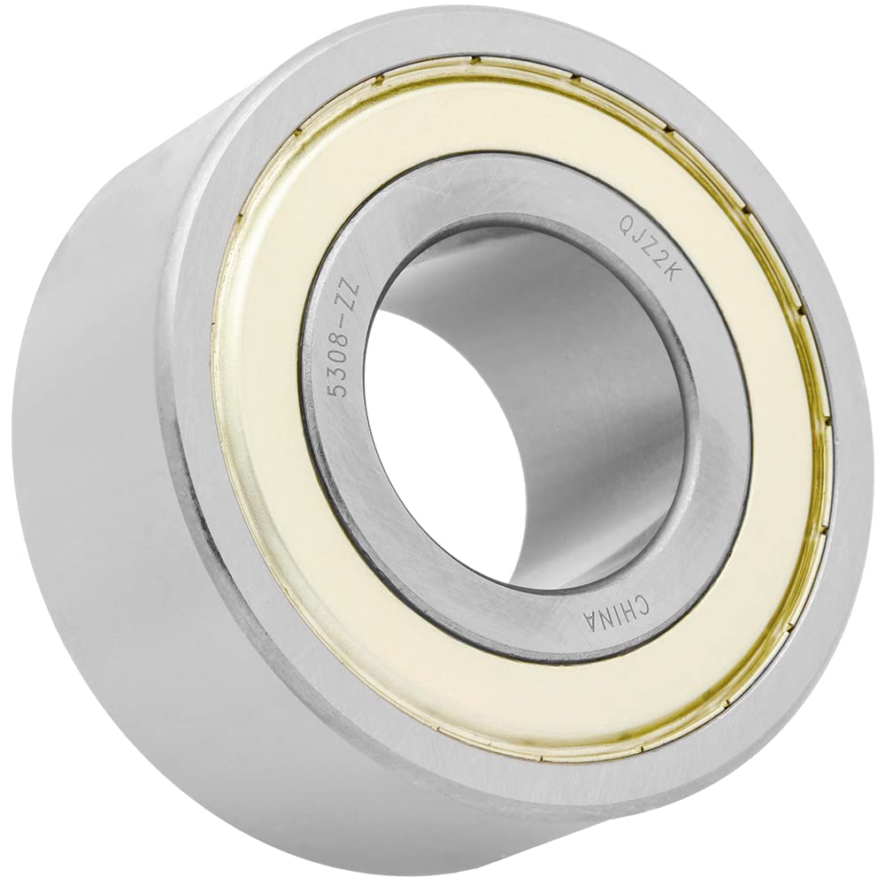 [2-Pack] 5308-ZZ - Double Row Angular Contact Ball Bearing 1.574 in x 3.543 in x 1.437 in (ID x OD x W) | 40 mm x 90 mm x 36.5 mm (ID x OD x W) with Double Metal Shield