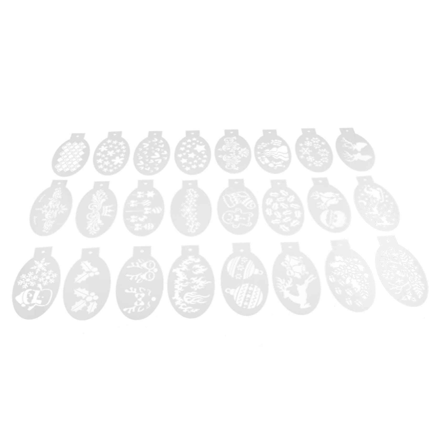 VILLCASE 4 Set Stencil Per Pittura Pet Per Trucco E Decorazioni Feste Riutilizzabili E Facili Da Per Natale E Speciali 24 Pezzi*4