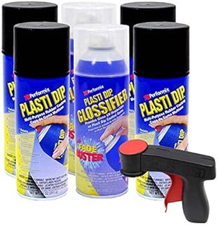Plasti Dip Rim Kit: 4 Aerosol Cans Black, 2 Aerosol Cans Glossifier, 1 Cangun