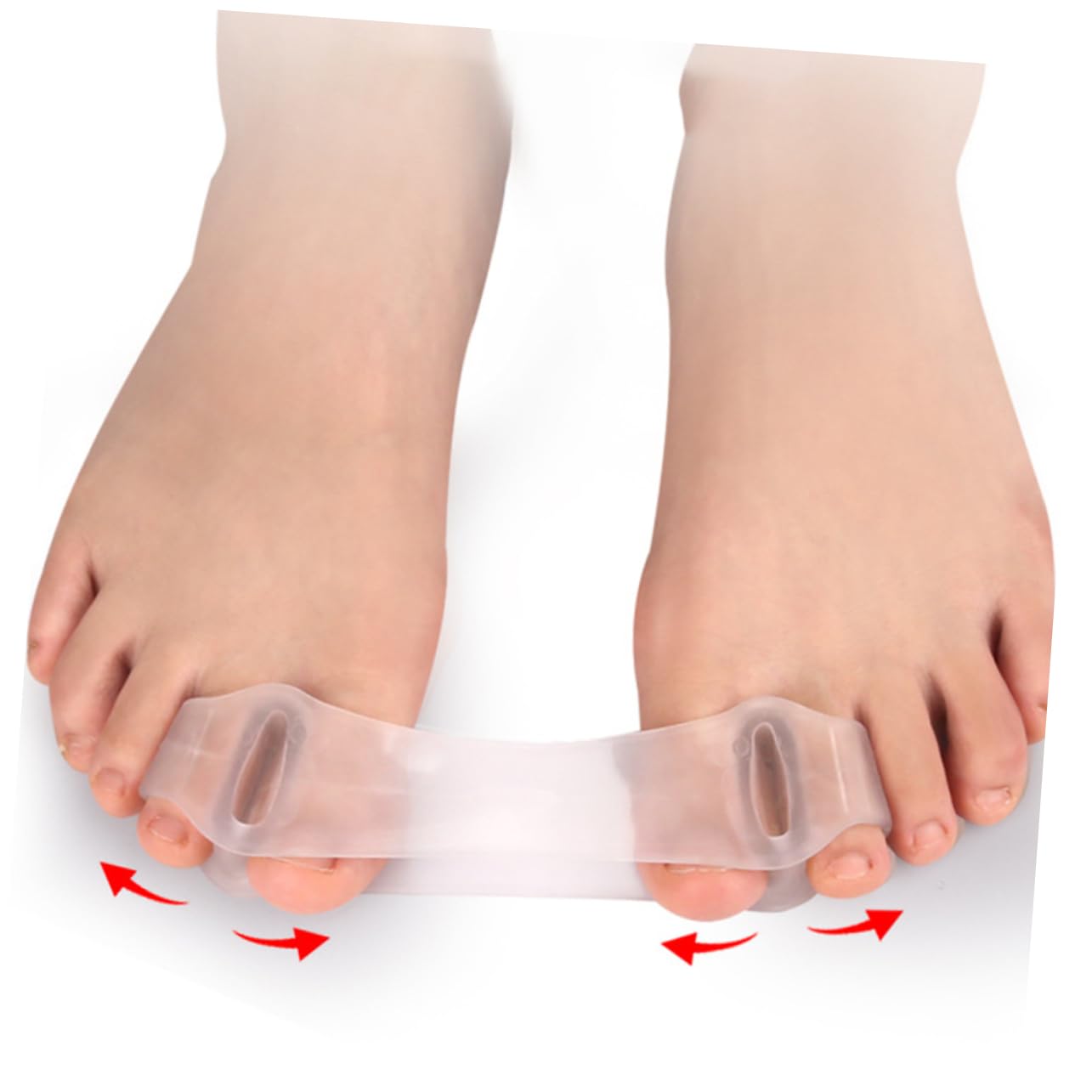 Ipetboom 3Pcs Separator Big Shape Correcting Tool for Bunion Relief Transparent Stretching Bands for Foot Alignment