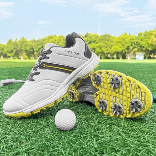 Waterproof Golf Shoes Men Spikes