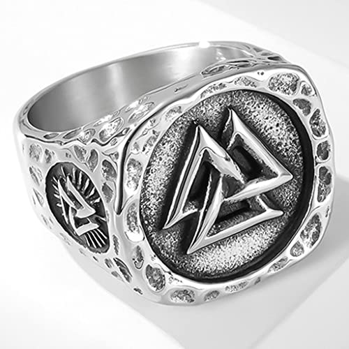Jude Jewelers Stainless Steel Retro Vintage Nordic Vikings Valknut Pirate Compass Scandinavian Biker Ring4
