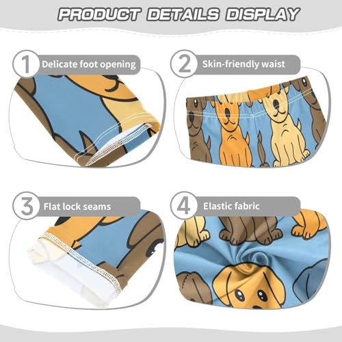 Bolaz Toddler Girls Leggings Printed Yoga Pants Leggings Cartoon Line Puppy for Kids3