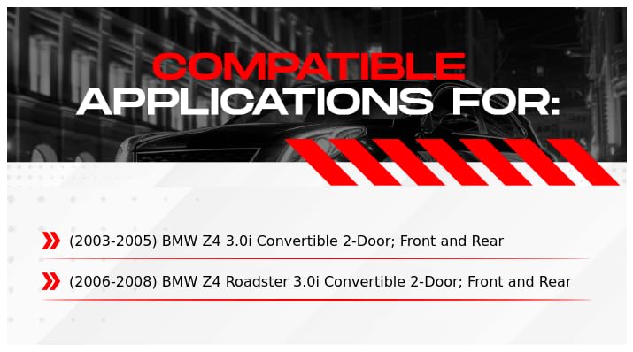 Image of R1 Concepts Front and Rear Brake Kit Fits 2003-2008 BMW Z4| Ceramic Pads, Drilled Slotted Rotors| Hardware, Sensor Wire| 11.8 inch Front & 11.6 inch Rear