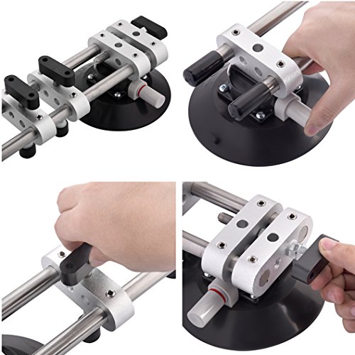 IMT 2 Pack Seamless Seam Setter with 6-Inch Vacuum Suction Cups for Seam Joining and Leveling, Professional Countertop Installation Tool for Granite, Stone, Marble, Slab, Free Storage Case and Gloves