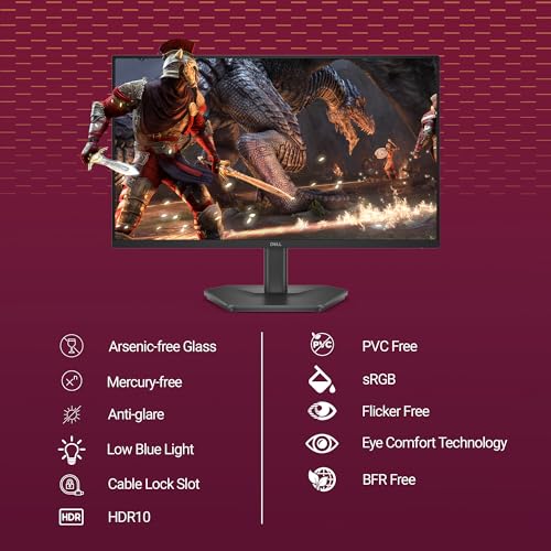 Image of Dell SE2426HG 24 inch (Smartchoice) FHD Gaming Monitor | 240Hz Fast IPS | 0.5ms Response | AMD FreeSync Premium | HDR10 | 99% sRGB | Eye Comfort | Tilt Stand | HDMI 2.1 & DP 1.4 Ports | Black