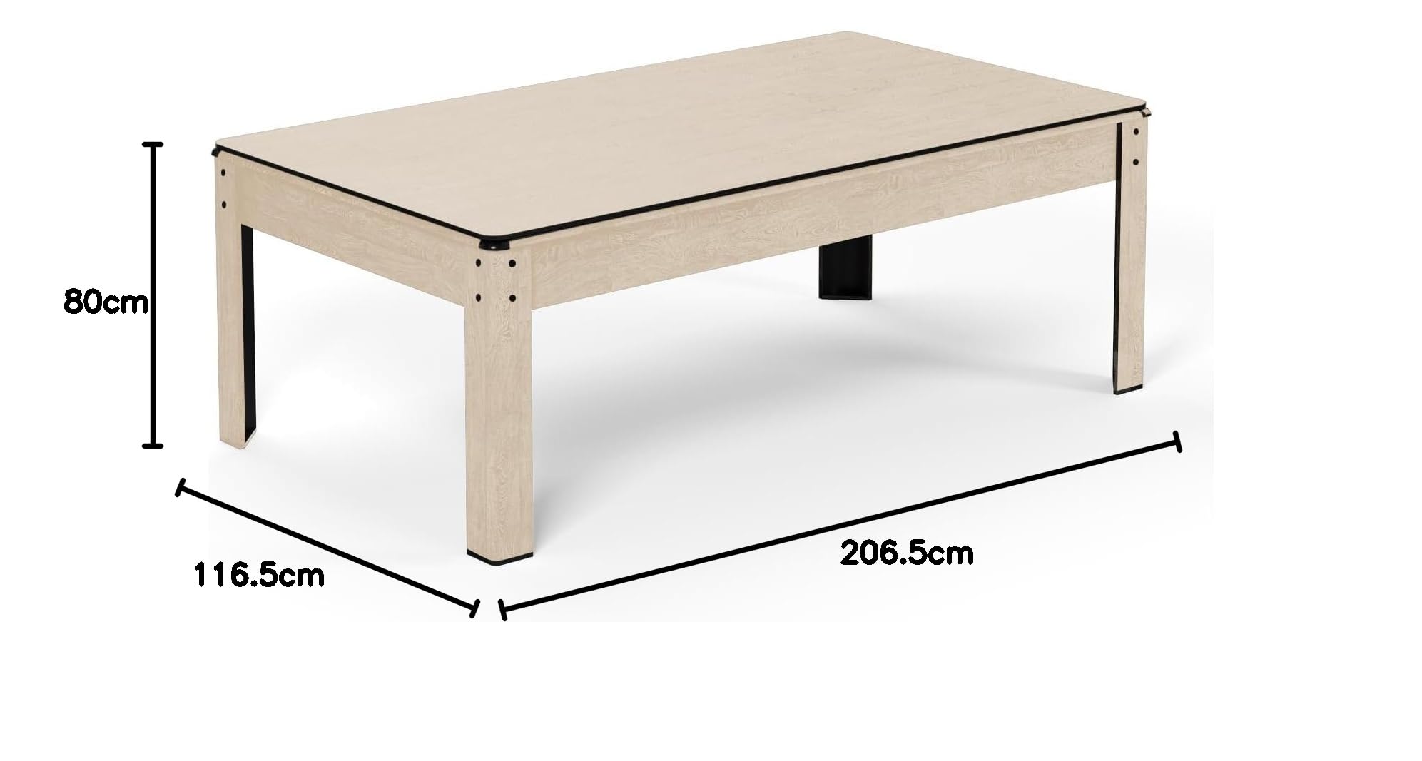 Billard Américain Convertible KITBILL 5FT ou 6FT Plateau dînatoire et Accessoires Inclus - Beige