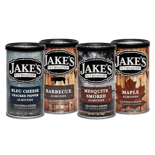 Jake's Nut Roasters - Mixed Sweet & Salty Almond Pack, 7 Oz Can (...