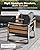 Aoxun Aluminum Patio Furniture Set with Fire Pit Table, 4 Piece Luxury Outdoor Sectional with 6" Olefin Fabric Cushions, Patio Conversation Sets with Waterproof Cover for Backyard, Porch Dark Grey