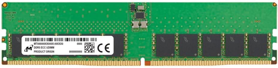 Micron Server Memory Module DDR5|32GB|UDIMM/ECC|4800 MHz|CL 40|1.1 V|MTC20C2085S1EC48BA1R