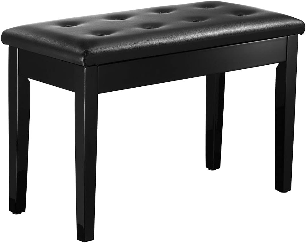 Melodic Piano Bench Keyboard Stool Piano Chair Duet Seat Wood Leather