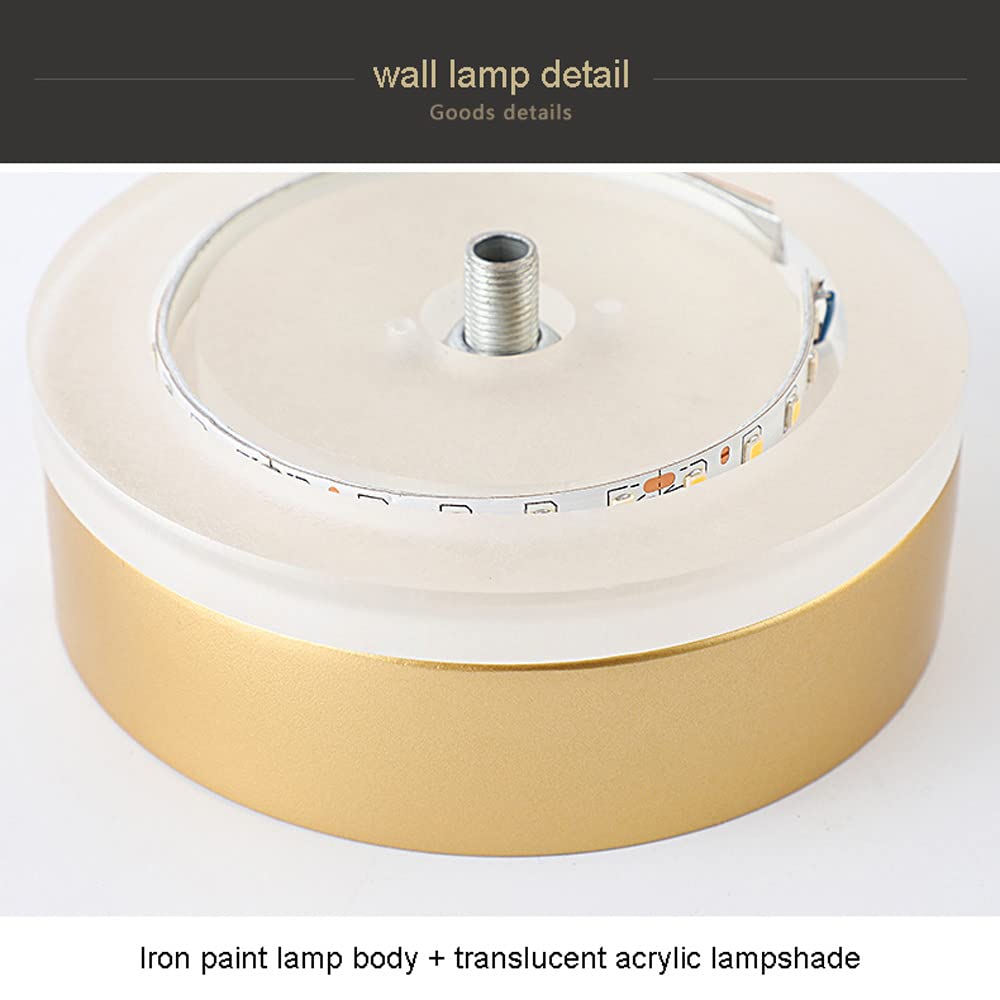 Comprar Aplique Mezia, Redondo De Metal En Oro Con Juego Luz La Pared, 1 X G9, Interior Efecto óptica Pan Oro, Sin Bombilla(s)? Comparar En