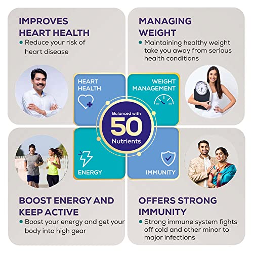 Image of Complete Nutritional Drink Balanced with 50 Vital Nutrients | Nutrition Drink (400 g Chocolate Flavored)