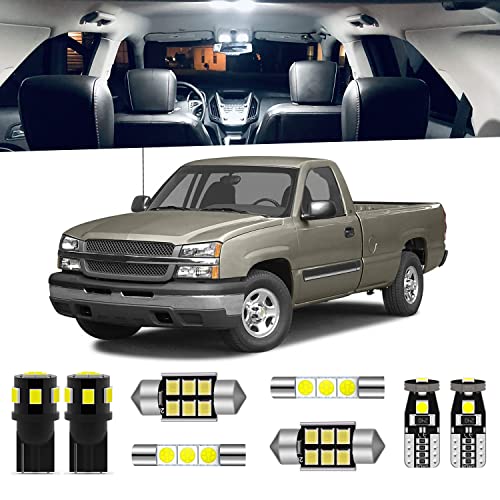 Kit de 12 luces LED interiores blancas para Chevrolet Silverado GMC Sierra miniatura 1