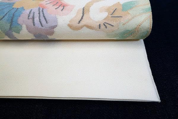 Amazon.co.jp: 袋帯 しゃれ帯 パステル アイボリー 花文 4m32cm お洒落 