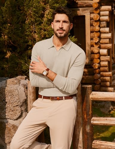 PJ PAUL JONES Mens Sweater Long Sleeve V Neck Pullover Sweater Knitted Textured Sweater4