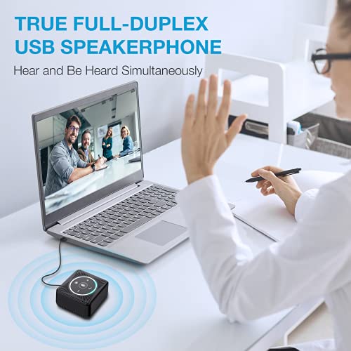 Image of EMEET USB Speakerphone M0 4 AI Mics Speakerphone for Conference Calls 360 Voice Pickup Conference Speakerphone for Computer Plug and Plays Computer Speaker with Microphone for 4 People