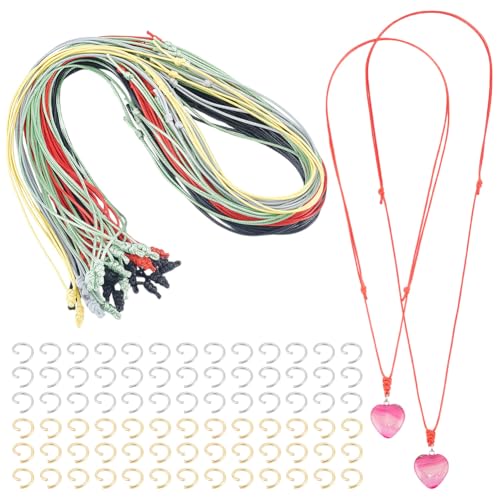 Lot de 40 colliers réglables fait main 85 cm pour création bijoux vintage