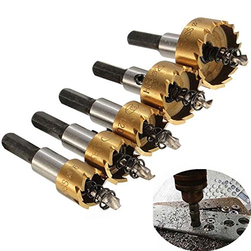 Juego de 5 brocas NUSHKI 16-30mm HSS para metal miniatura 3