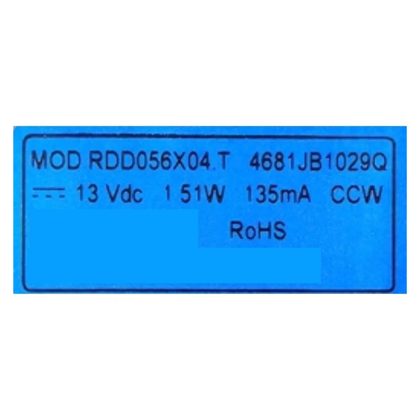 Motor De Ventilador De Refrigerador RDD056X04.T 4681JB1029Q, Compatible Con LG, Refrigeración Por Radiador De Refrigerador DC13V