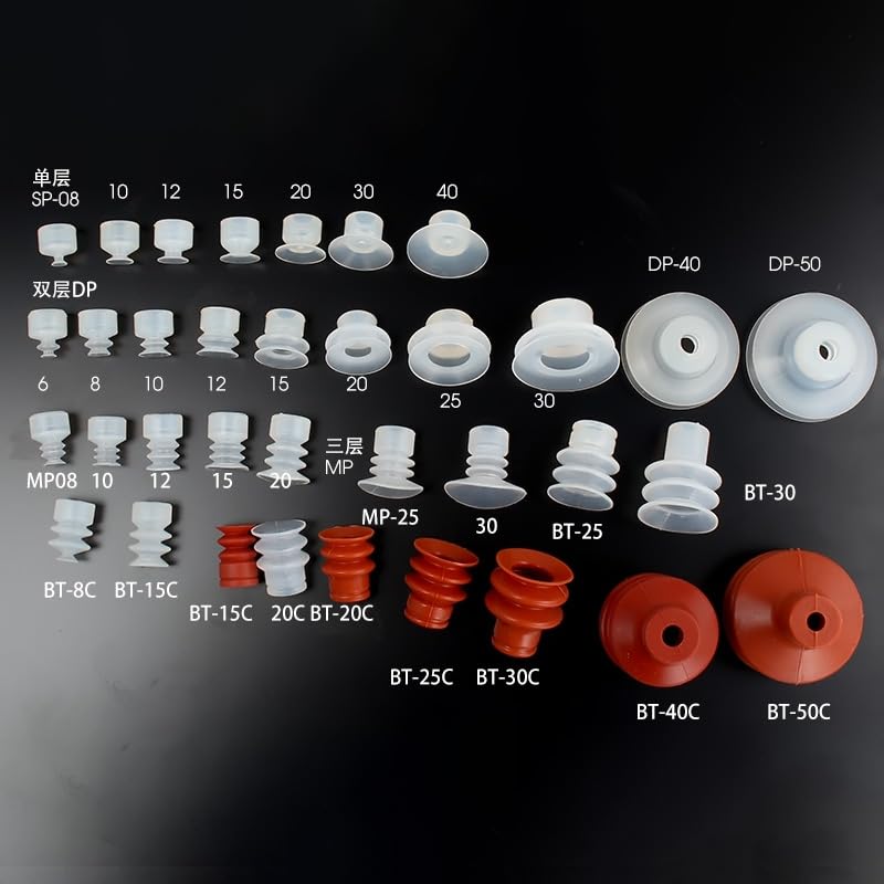 Ventosa de vacío industrial DP-20mm de silicona para sistemas neumáticos 3