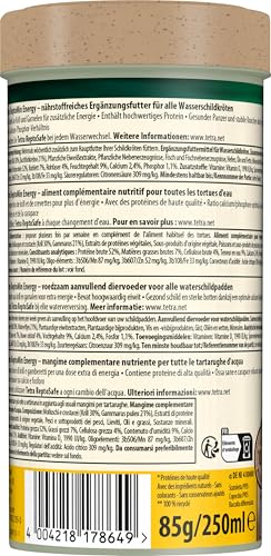 Tetra ReptoMin Energy Schildkröten-Futter - ausgewogenes, nährstoffreiches Premiumfutter mit Krill & Garnelen, 250 ml Dose