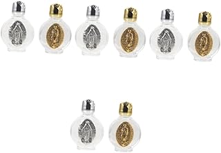 VILLCASE Garrafa De Água De Vidro Com 8 Peças Decorações De Cristal Decorações De Cerimônia De Casamento Terrários Decoração De Casamento Pequena Garrafa De Vidro Vazia Água Benta