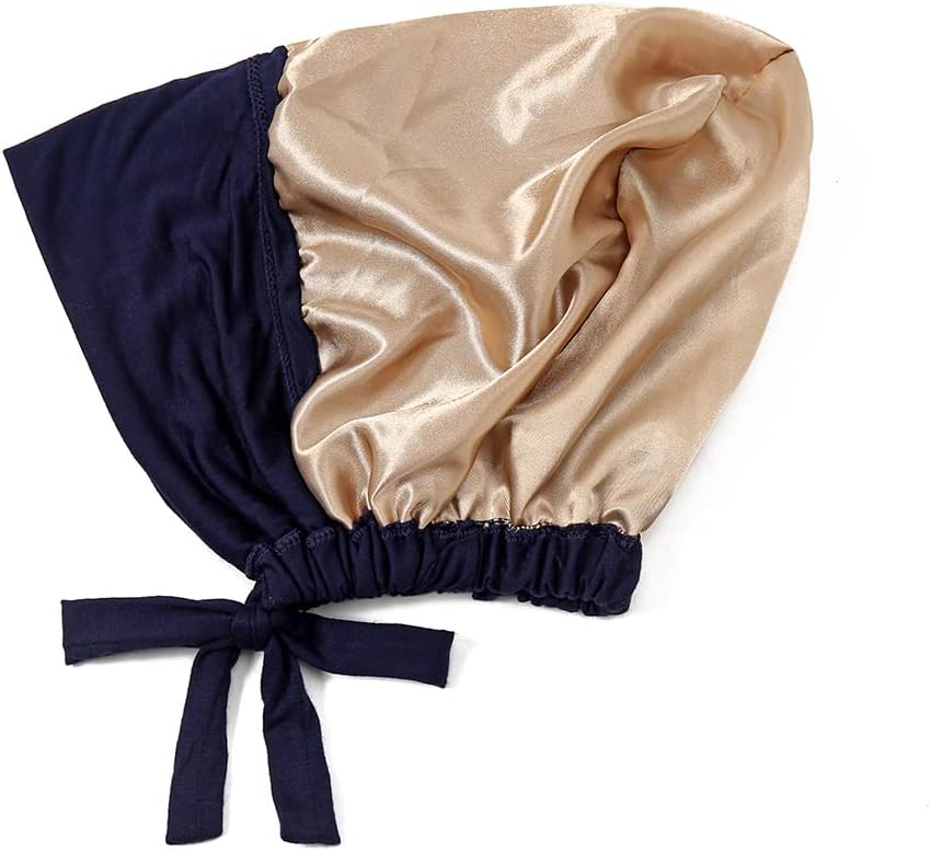 Women Under Scarf Hat Hijab Undercap Islamic Muslim Under Scarf Hijab Cap with Tie-Back Closure - Image 2