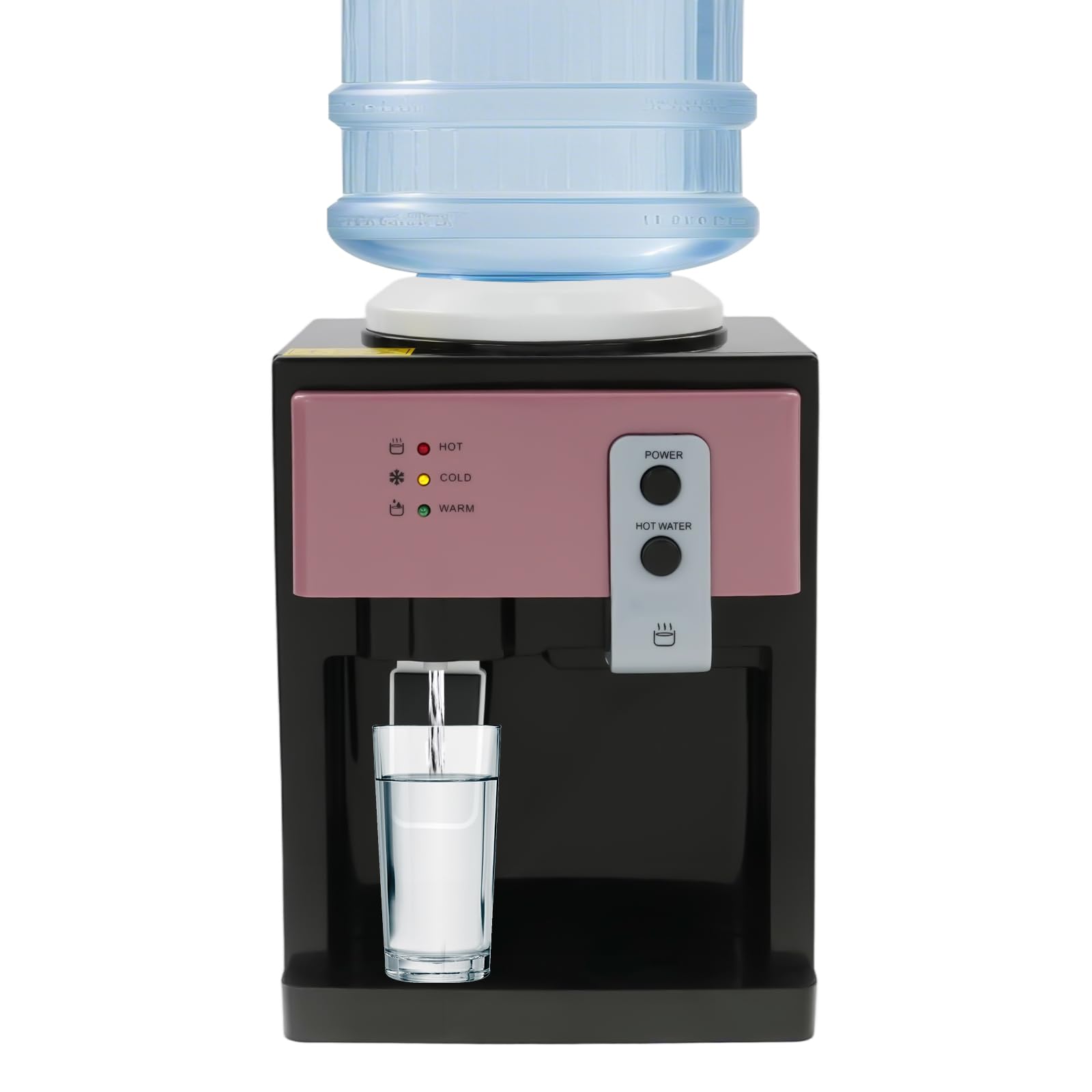 Distributore di acqua calda e fredda, 220 V, erogatore di acqua potabile elettrico con riscaldamento da 500 W e raffreddamento da 75 W, piccolo dispenser di acqua da tavolo per botti d'acqua da