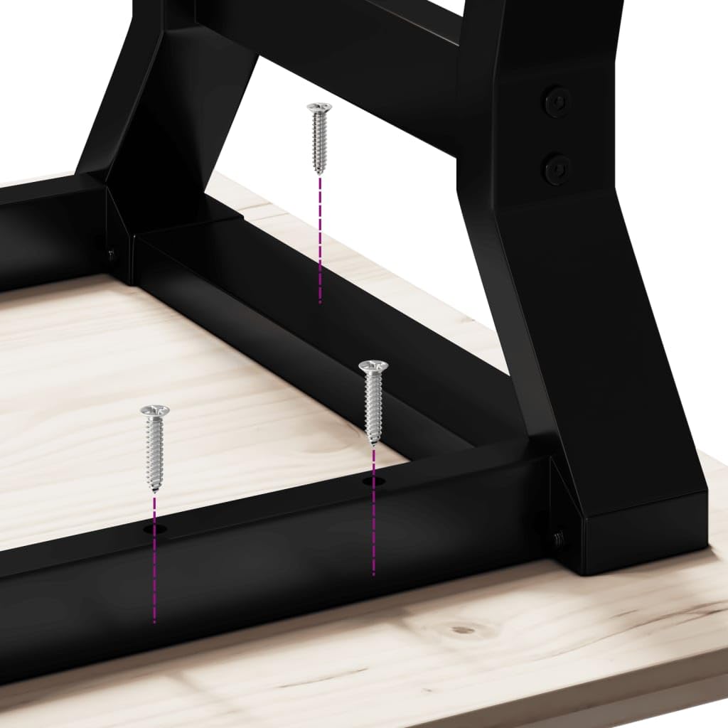 vidaXL Patas de Mesa de Centro Estructura Y Acero 70x60x43 cm, Pata de Mesa Auxiliar, Pata de mesita Auxiliar, Pata de Mesa de Metal