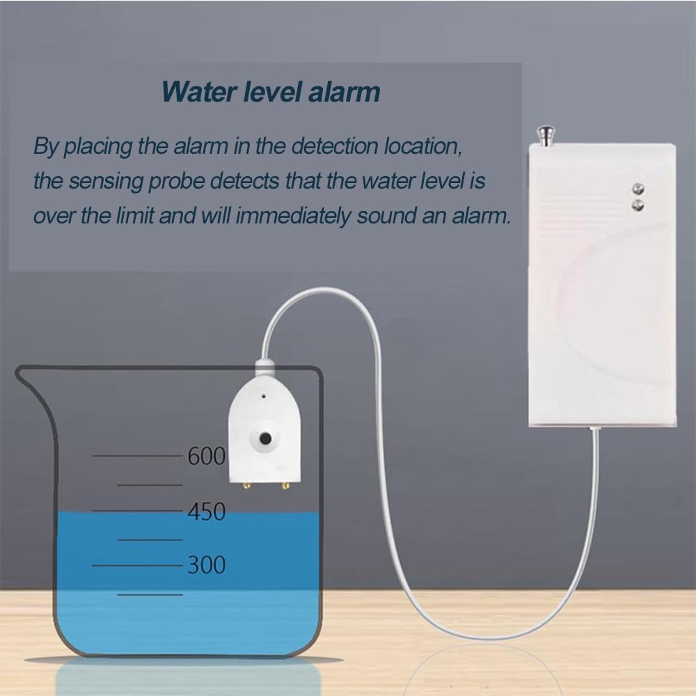 Sensore d'acqua WiFi, confezione da 3, rilevatore intelligente di perdite d'acqua con allarme regolabile e avvisi app, Smart Home Kit con altri sensori intelligenti espandibili per cucina, cantina,