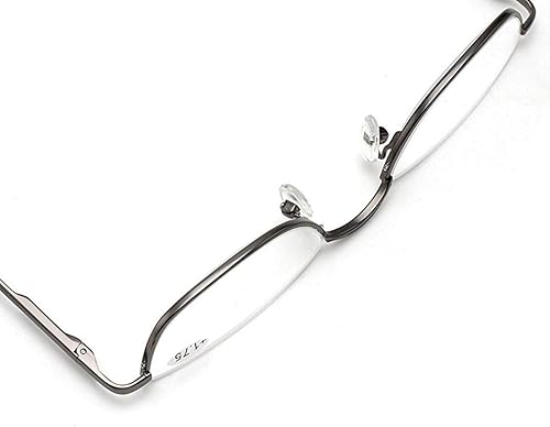 Vista 88 de KoKoBin Lentes de lectura de media lectura, 2 pares de lentes con marco de metal de medio borde, lectores de bisagra de resorte con bolsa de cuero