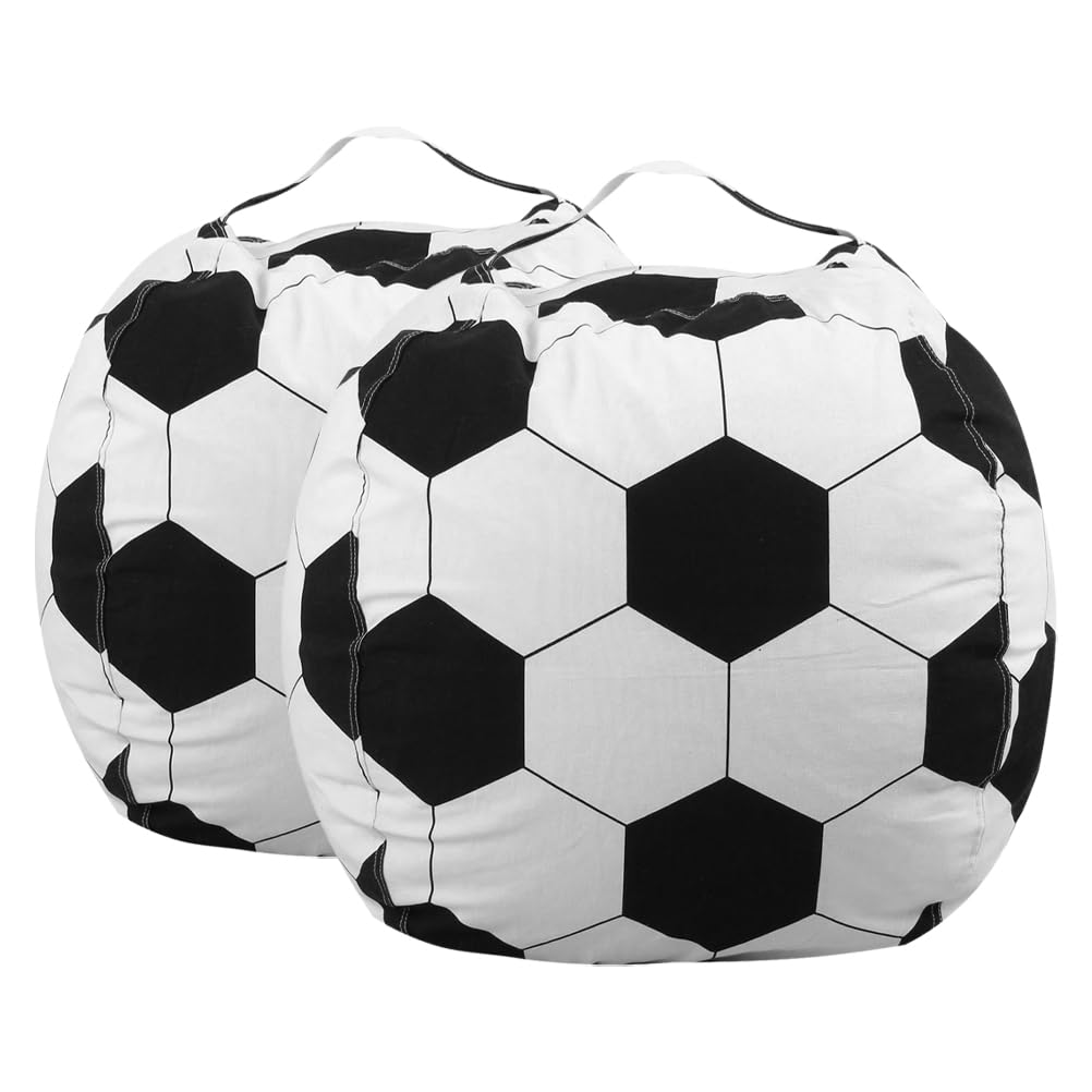 POPETPOP 2piezas Bolsa Para Guardar Juguetes De Fútbol Funda De Lona Portátil Para Dormitorio De Niño Organizador De Almacenamiento Grande