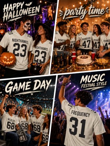 Image of Custom Replica Football Jersey with Name Number Logo