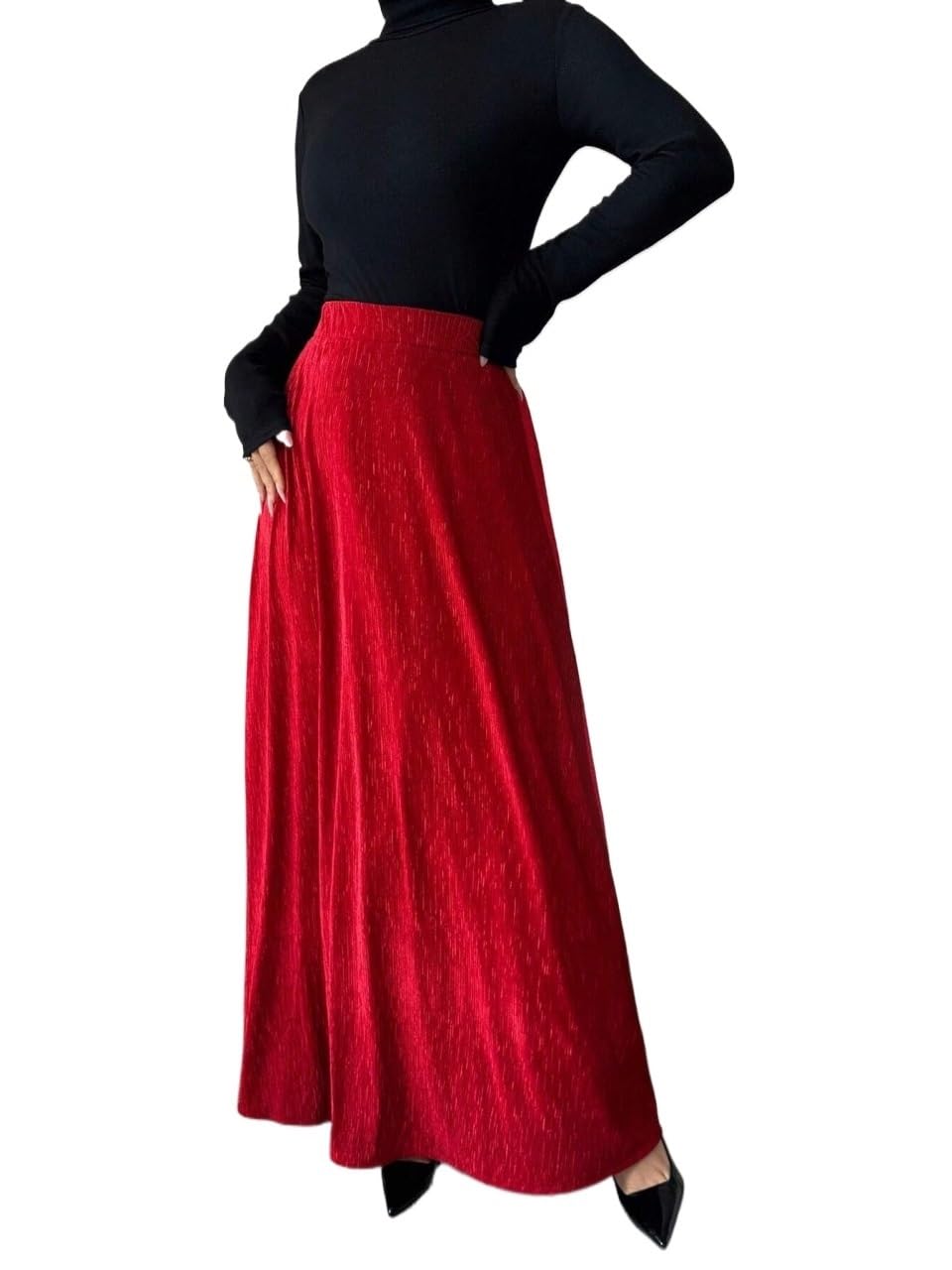 Womens Trendy Skirt High Waist Long Skirt Fall Clothing