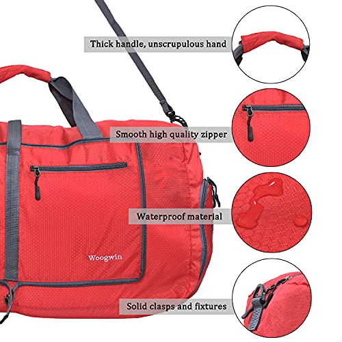 Image of Woogwin Travel Duffel Bag Large Foldable Waterproof Overnight Bag for Beach Swim Bags Pool Sports Gym