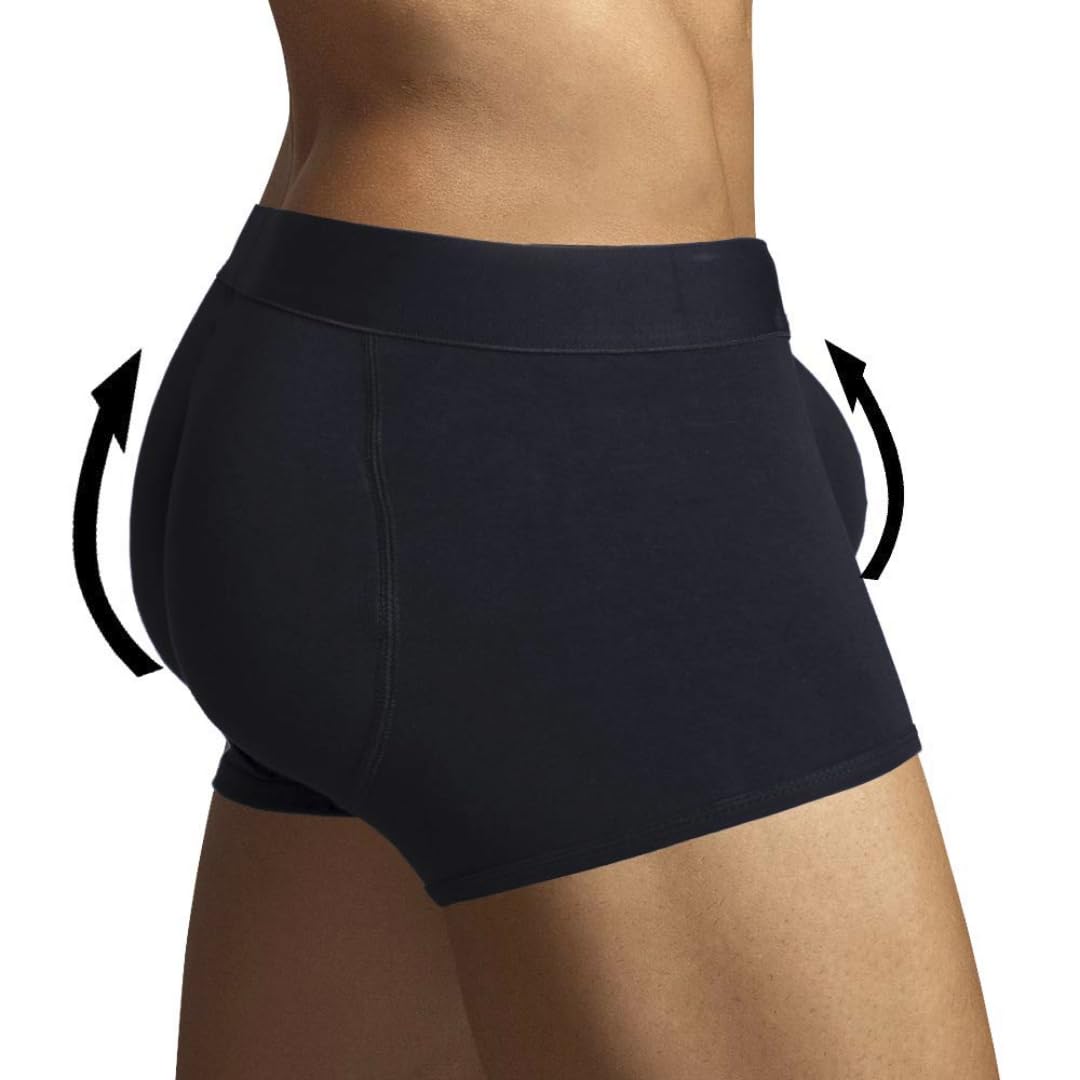 ARIUS Mutande con Cuscinetti con Imbottitura Posteriore e Imbottitura Frontale, per Aumentare Il Volume e Le Dimensioni dei Glutei e Dare Volume e Dare Una Forma Arrotondata agli attributi Maschili