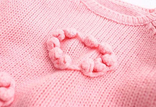 Girls' Lovely "Heart-Shape" Warm Knitted Pullover Sweater4