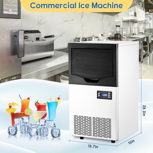 Fabricadora de hielo comercial de acero inoxidable Takywep KN miniatura 6