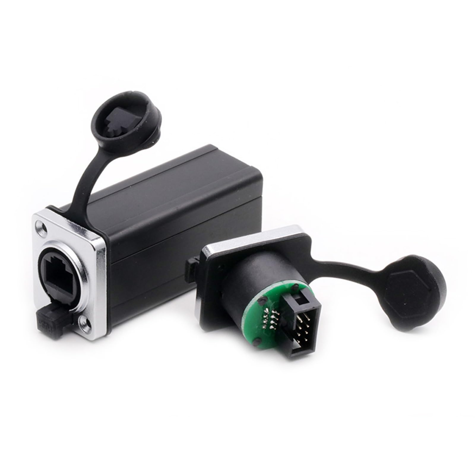Accoppiatori adattatori diritti di rete da femmina a femmina RJ45 8P8C RJ45 da 10 pezzi (Color : 65mm Plastic)