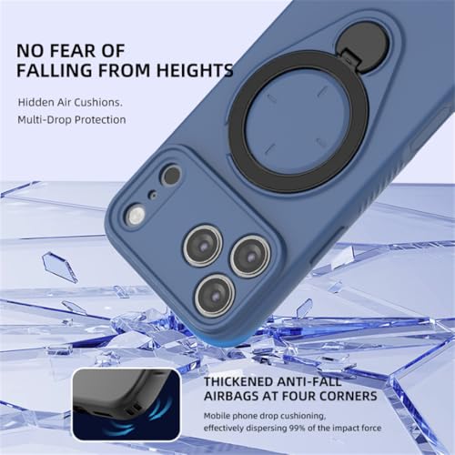 Coque iPhone 17 Pro Max avec support rotatif étui de protection magnétique double couche