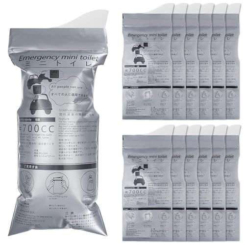 flintronic 12 Stück Tragbares Urinal für Unterwegs 700ml Einweg-Urinbeutel mit Gel Toiletten Urinal Erbrochenes Beutel für Männer Frauen Patienten Schwangere Kinder Camping Wandern Auto Reisen