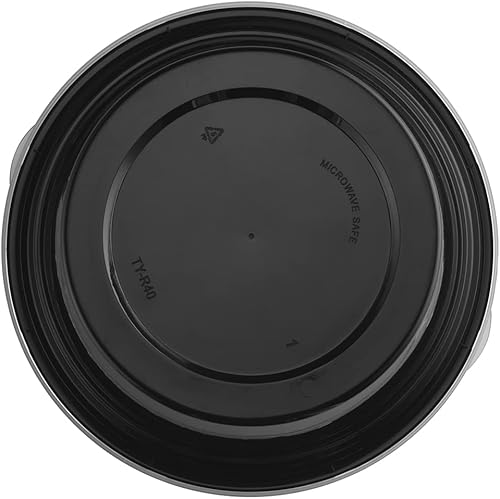 Miniatura 3 de TIYA - Recipientes de comida para llevar, 40 onzas, paquete de 150 unidades con tapas, cuencos redondos de plástico para almacenamiento de