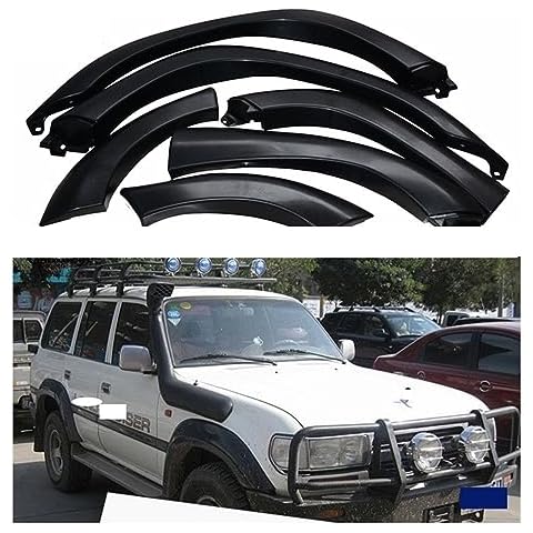 CaScam Car Styling Eyebrow Fender Flare Accessories, Fenders, Compatible For Land Cruiser LC80 4500 FJ80 93-97, Car Fender Flares Cover