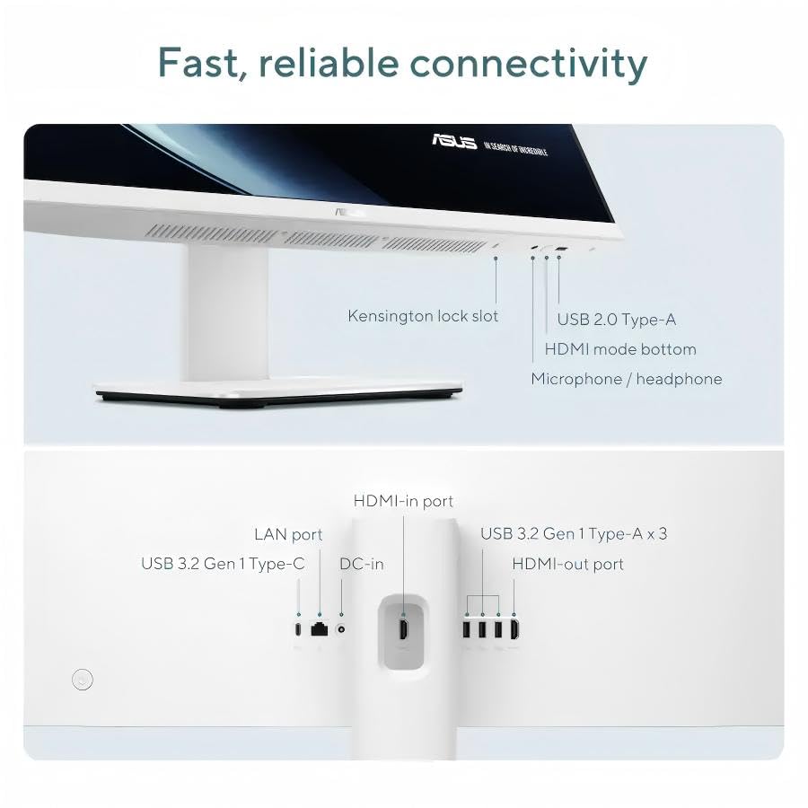 Image of ASUS 27 inch Touchscreen All-in-One Desktop Computer, Ryzen AI 7 350, 32GB RAM | 2TB SSD, Copilot+ AI PC w /50 TOPS NPU, Windows 11 Pro, AMD Radeon 860M, FHD IPS Display, WiFi 6, BT 5.4, Wireless KB & Mouse