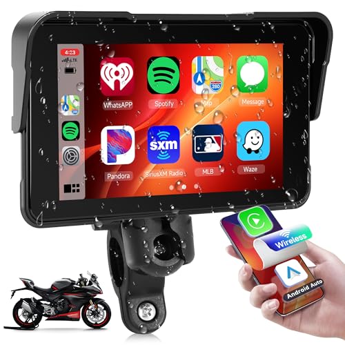 Moto Carplay 5 Pollici Con Dash Cam 1080P E GPS Per Moto | IP68 Impermeabile - 2