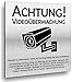Achtung Videoüberwachung Schild DSGVO UV Druck 12 x 12cm - 3mm Aluverbund - Made in Germany - Art.Nr. 2143