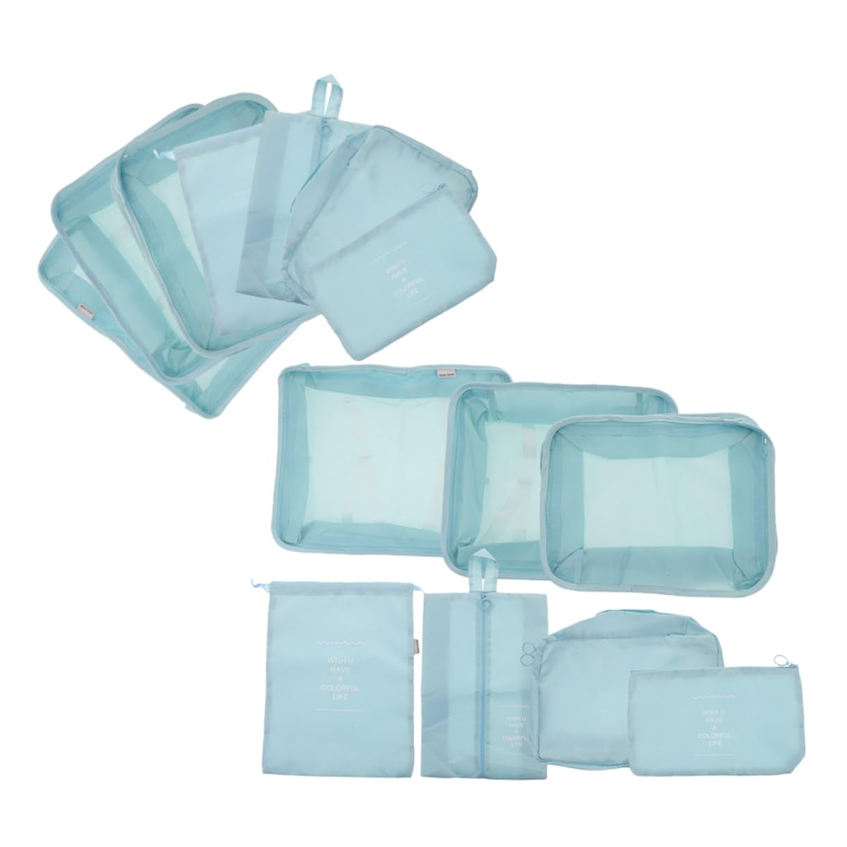 Set di Sacchetti Organizer da Viaggio 14 Pezzi Oxford | Design Multicomparto, Opzioni di Trasporto Versatili, per Lunghi Spostamenti e Trasferte di Lavoro