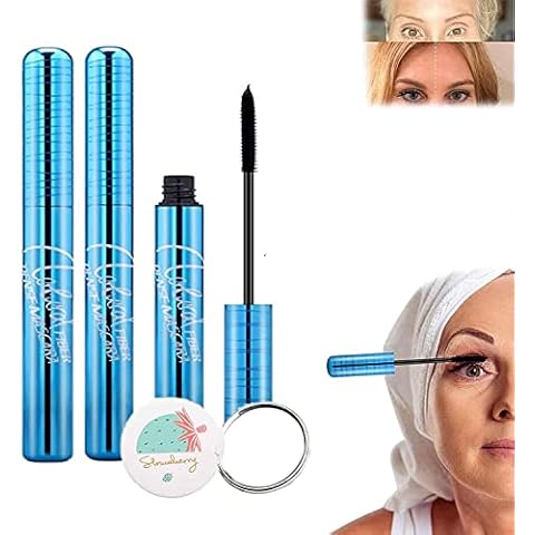 Prime Lash Mascara For Older Women over 50, Without Caking Waterproof Mascara Black, Volumizing Eyelash Growth Serum for Mature Women with Sensitive Eyes (2pcs) Cover