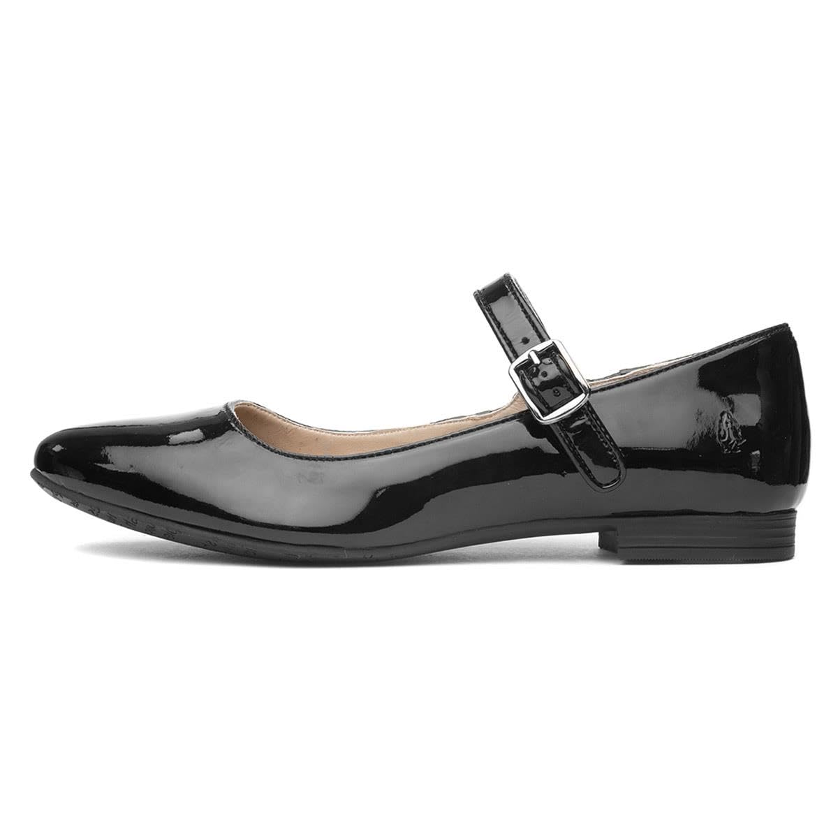 Hush Puppies Female Melissa Strap Leather, Black, 6